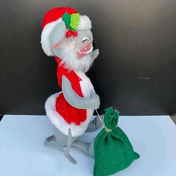 1960's Annalee 13" Standing Christmas Santa Mouse - Picture 6 of 14